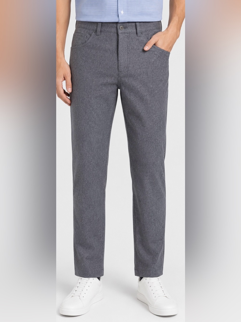 Peter Millar Brevard Gray Performance Pants 34x32 Hemmed 27 Short Inseam